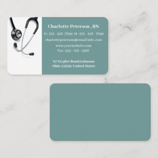 Stethoscope Nurse Doktor Healthcare Visitkort