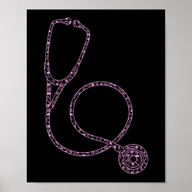 Stethoscope Nurse Doktor Poster (Framsidan)