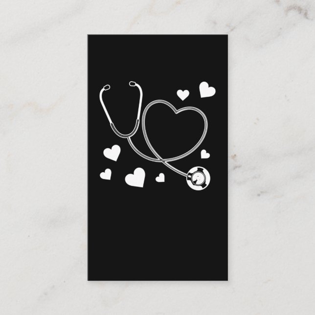 Stethoscope Nurse Kärlek sjukhus Visitkort (Framsida)