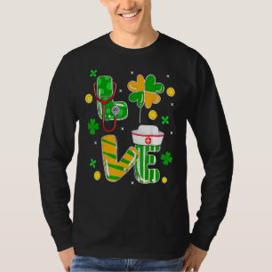 Stethoscope Nurse St Patrick S Day Lucky Nurse Sha T Shirt