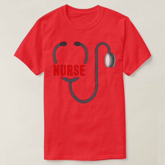 Stethoscope Nurse T Shirt (Design framsida)
