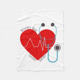 Stethoscope Personlig World's Best Doktor Nurse Fleecefilt