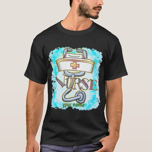 Stethoscope-sköterska T Shirt (Framsida)