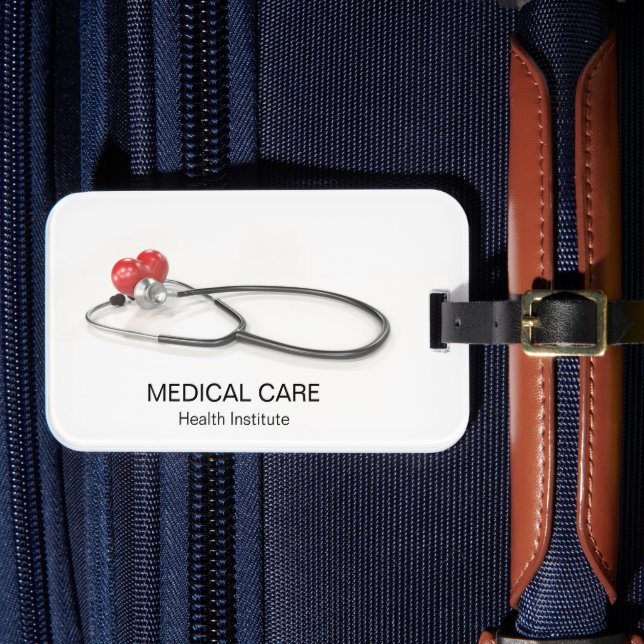 Stethoscope with Heart | Medical Care & Healthcare Bagagebricka (Framsida Insitu 4)