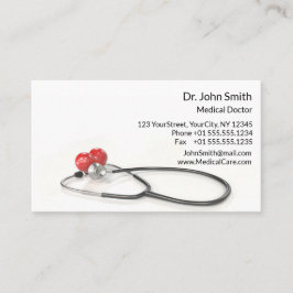 Stethoscope with Heart | Medical Care & Healthcare Tidsbeställning Kort