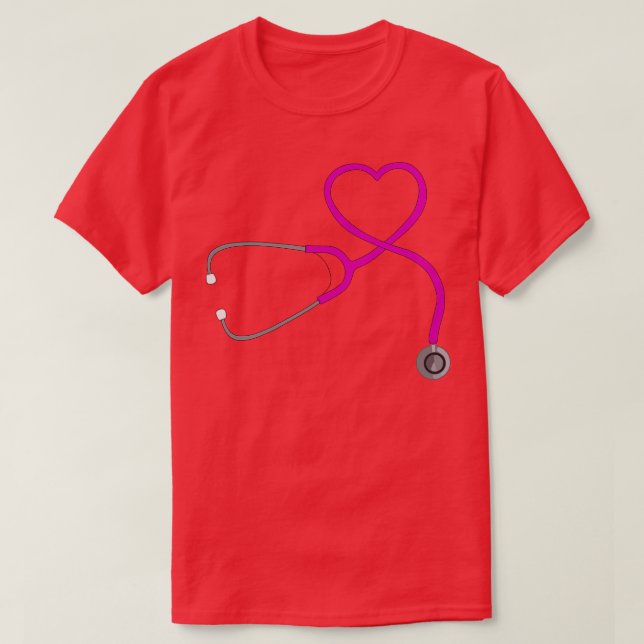 Stetoscope Heart 2 T Shirt (Design framsida)