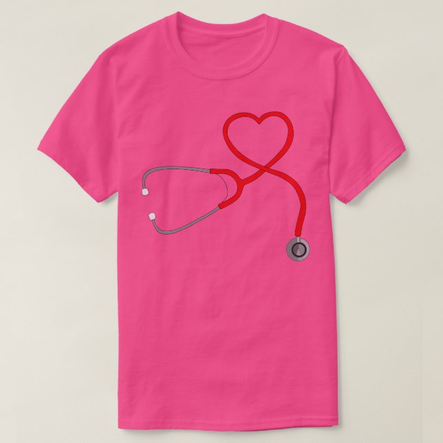 Stetoscope Heart 7 T Shirt (Design framsida)