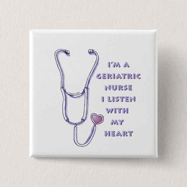 Stetoscope Heart Gerimic Nurse Knapp (Framsida)