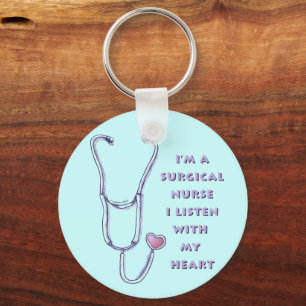 Stetoscope Heart Kirurgisk sjuksköterska, nyckelke Nyckelring