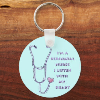 Stetoscope Heart Perinatal Nurse Nyckelring