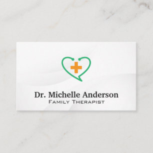 Stetoscope Heart Plus-Logotyp Visitkort