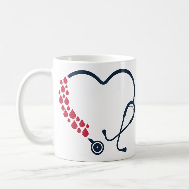 Stetoscope Heart Shape Kaffemugg (Vänster)
