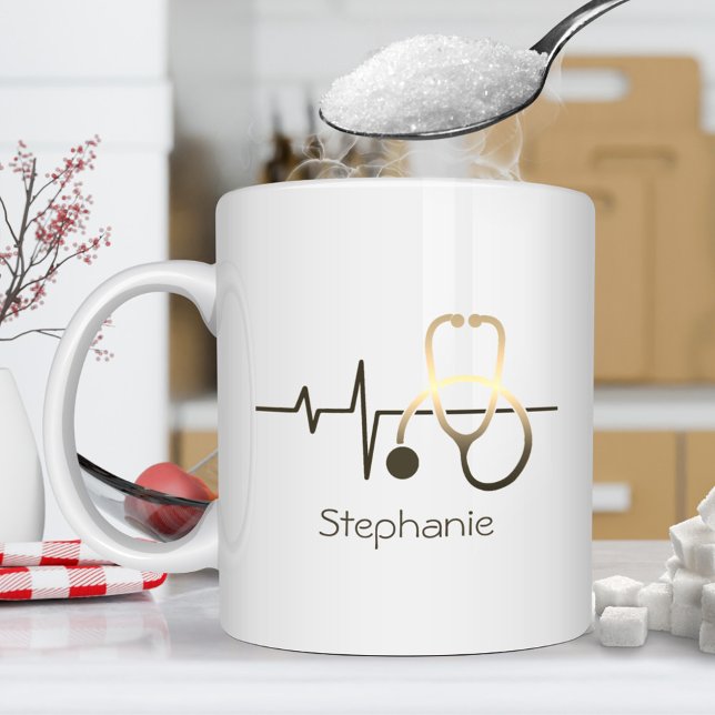 Stetoscope Heartslag Medical Mugg (Skapare uppladdad)