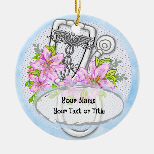 Stetoscope Julgransprydnad Keramik (Framsidan)