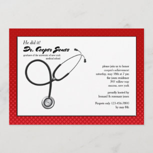 Stetoscope med Red Ram Medical Studenten Inv Inbjudningar