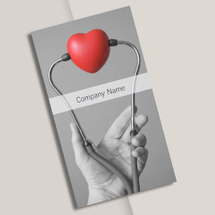 Stetoscope och Heart Business Card-mall Visitkort