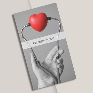Stetoscope och Heart Business Card-mall Visitkort