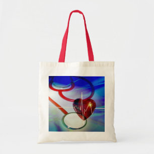 Stetoscope och Heart Tote Bag Tygkasse