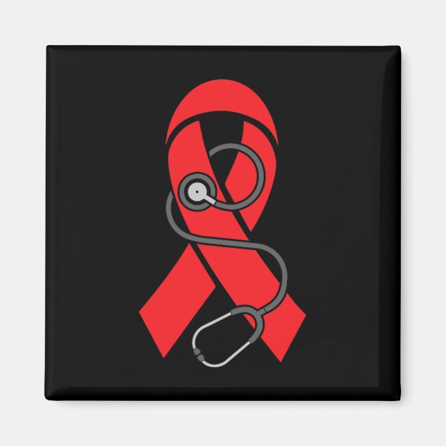 Stetoscope- Sickle Cell Anemi Awareness Support Magnet (Framsidan)