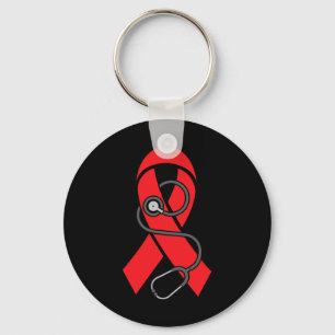 Stetoscope- Sickle Cell Anemi Awareness Support Nyckelring