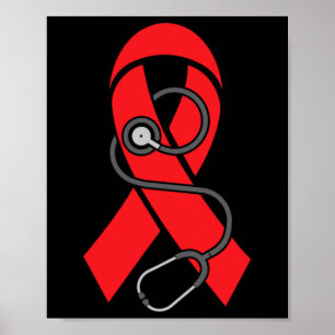 Stetoscope- Sickle Cell Anemi Awareness Support Poster