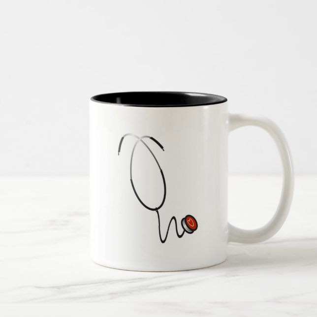 Stetoscope Tshirts och Gifts Två-Tonad Mugg (Höger)