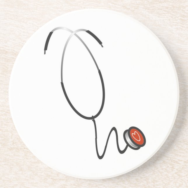 Stetoscope Tshirts och Gifts Underlägg Sandsten (Framsidan)