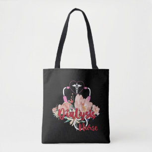 Stetoscope with Flowers Dialysis Registered Nurse Tygkasse