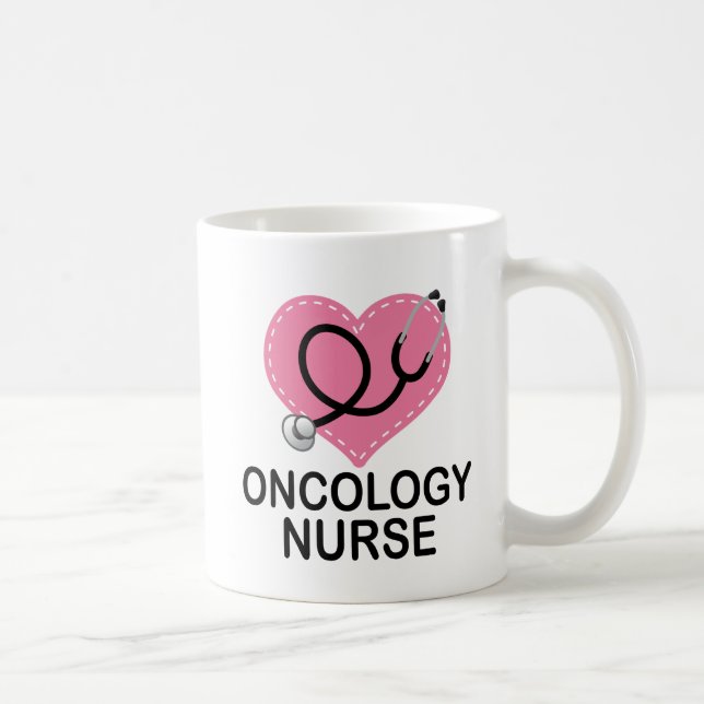 Stetoskop för Oncologysjuksköterskahjärta Kaffemugg (Höger)