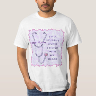 Stetoskop Hjärt Student Sjuksköterska T Shirt