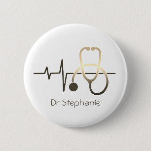 Stetoskop Hjärtfrekvens Medicin Knapp