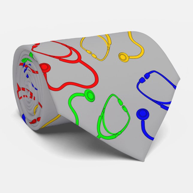 Stetoskop i en tie slips (Rullad)