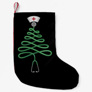Stetoskop Julgran Sjuksköterska Arbetskläder Xmas Liten Julstrumpa
