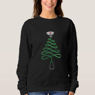 Stetoskop Julgran Sjuksköterska Scrub Jul T Shirt