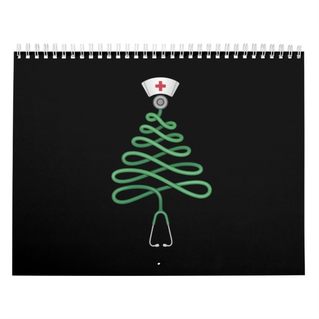 Stetoskop Julgran Sjuksköterska Scrub Xmas  Kalender (Omslag)