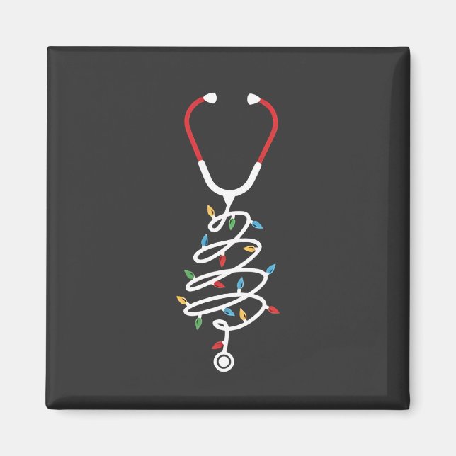 Stetoskop Medicinska Förnödenheter Julgran Ljussli Magnet (Framsidan)
