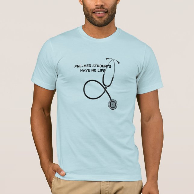 Stetoskopmanar för student Pre-Med T-tröja T-shirt (Framsida)