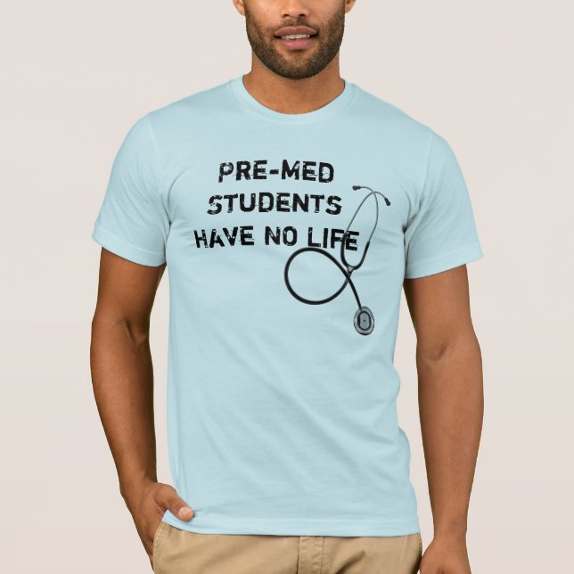 Stetoskopmanar för student Pre-Med T-tröja T-shirt (Framsida)