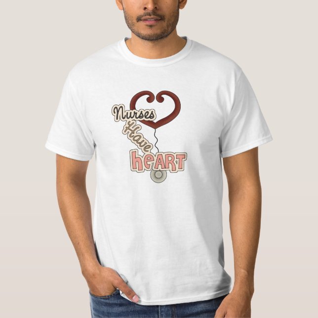 Stetoskopsjuksköterskor har hjärtaT-tröja och T-shirt (Framsida)