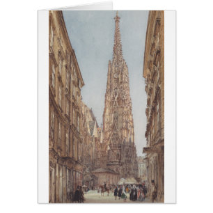Stets Stephen domkyrka i Wien vid Rudolf vo Hälsningskort