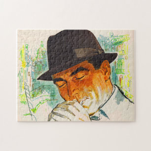 Stetson hatman tänder cigarett pussel