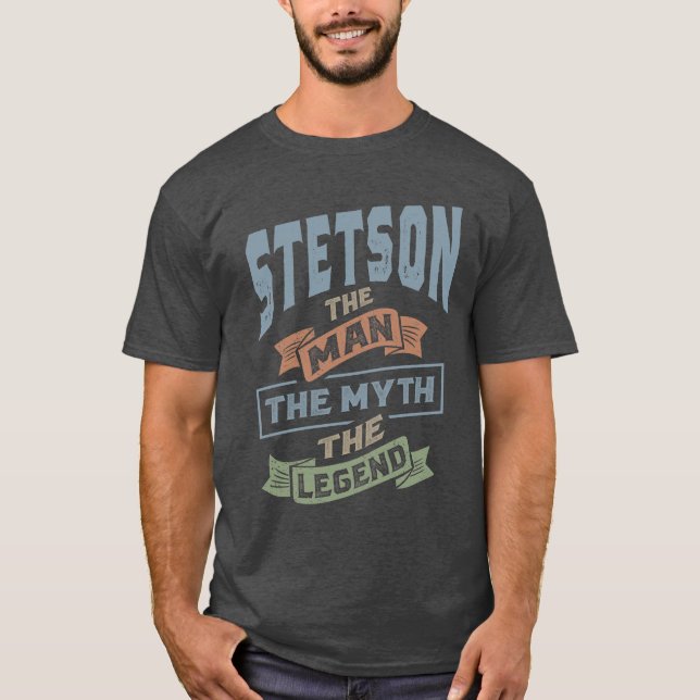 Stetson Personlig Namn Birthday Gift T Shirt (Framsida)
