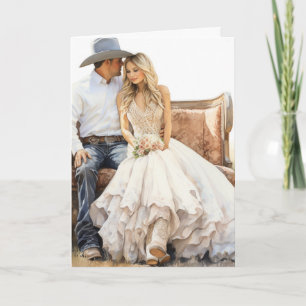 Stetson & Snöre Bröllop: Hitched in Cowboy Harmony Kort