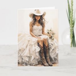 Stetson & Snöre Bröllop: Sunset Bloom Bride Kort