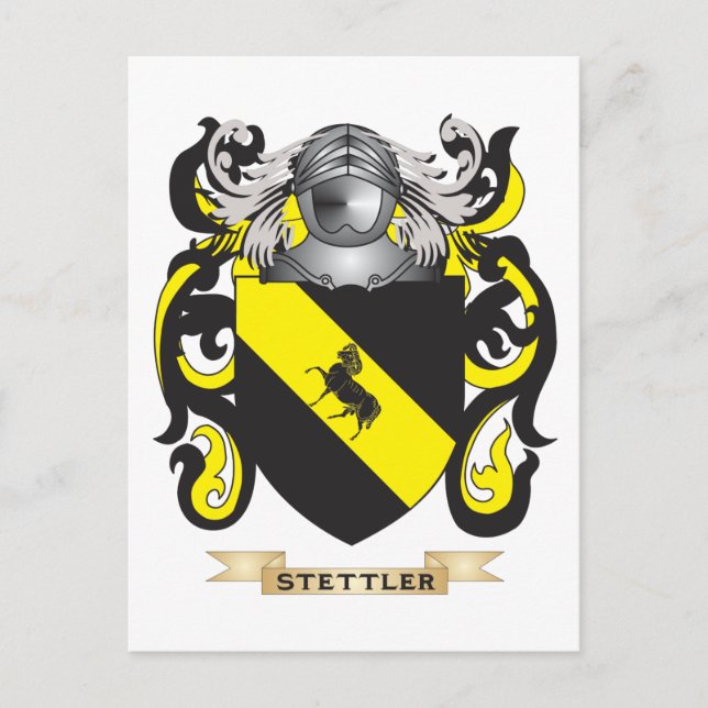 Stettler Jackar om Arm (Family Crest) Vykort (Framsida)