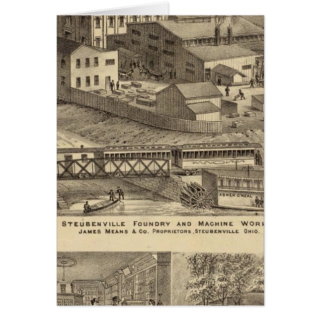 Steubenville Foundry and Machine Works Hälsningskort (Framsidan)