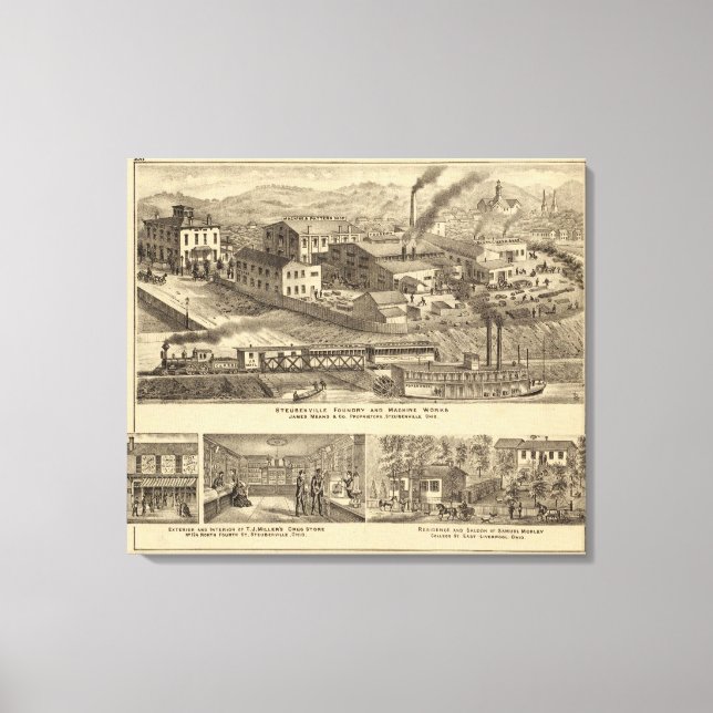 Steubenville Foundry and Maskin Works Canvastryck (Framsida)