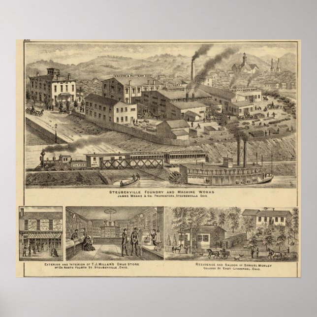 Steubenville Foundry and Maskin Works Poster (Framsidan)