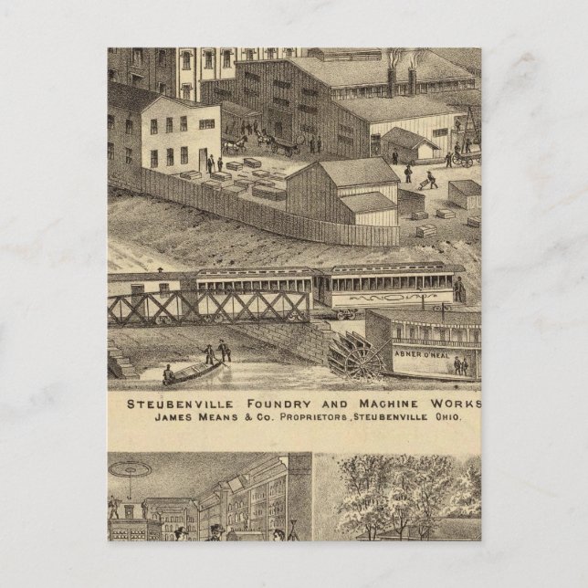Steubenville Foundry and Maskin Works Vykort (Framsida)
