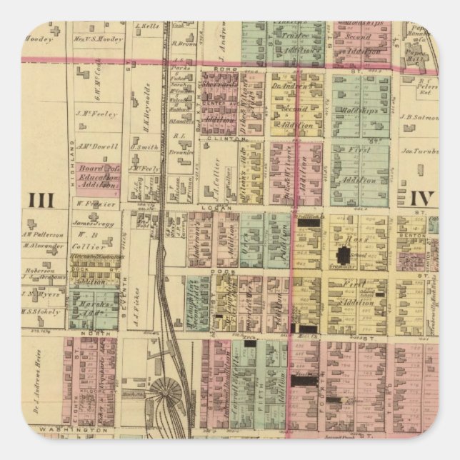 Steubenville, Ohio Fyrkantigt Klistermärke (Framsida)